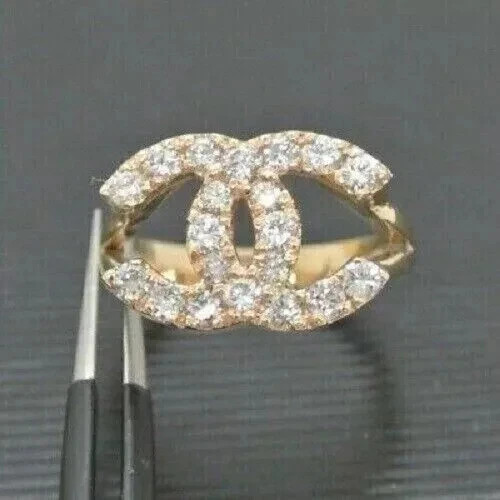 2Ct Round Cut Lab Created Diamond Women’s Engagement Ring 14K Yellow Gold Plated