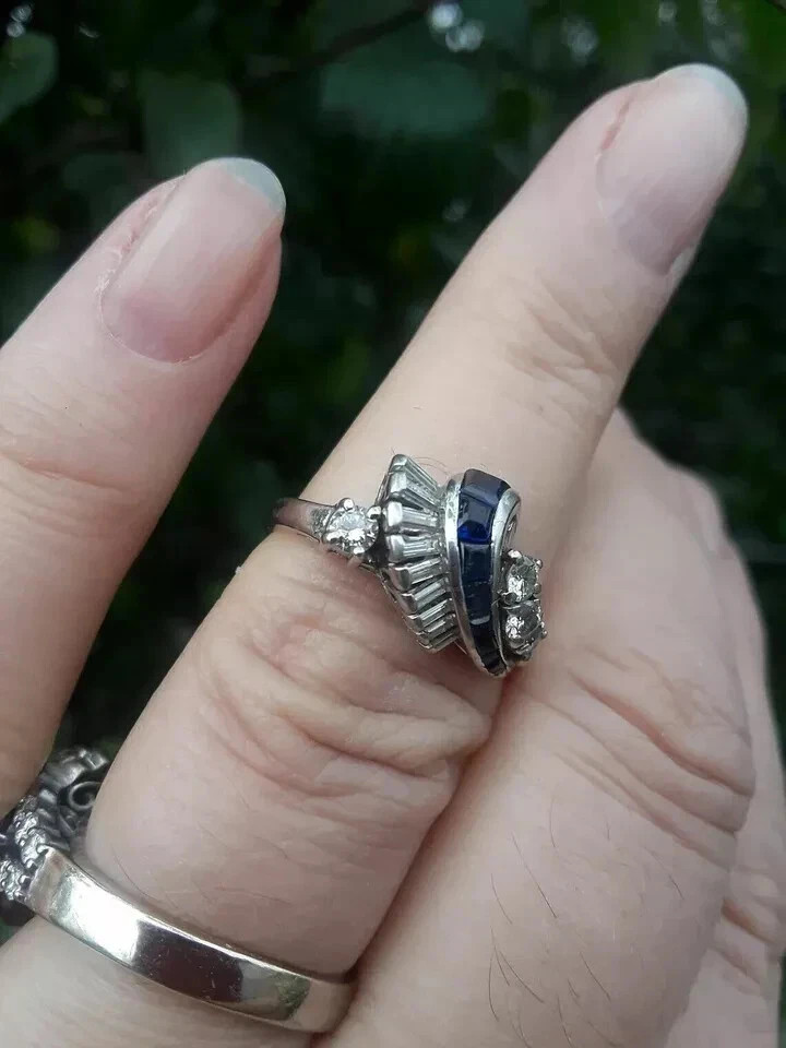 1.50Ct Lab-Created VVS1 Diamond Cocktail Engagement Ring 14K White Gold Finish