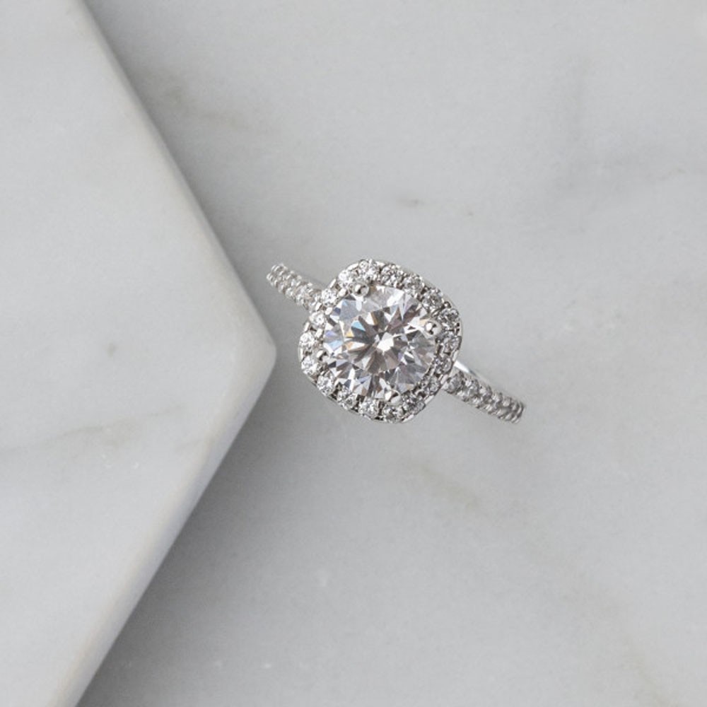 IGI Certified 2 Ct Lab Grown Diamond Solitaire Ring 925 Sterling Silver