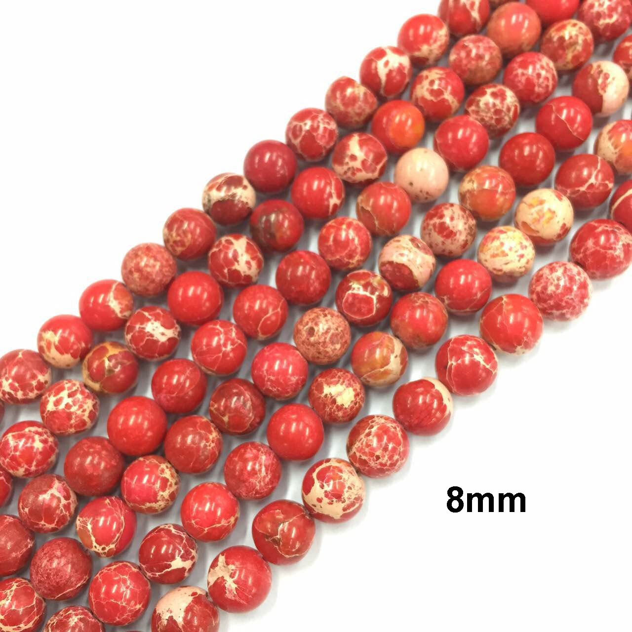 Red Sea Sediment Jasper Smooth Round Beads 4mm 6mm 8mm 10mm 12mm 15.5″ Strand