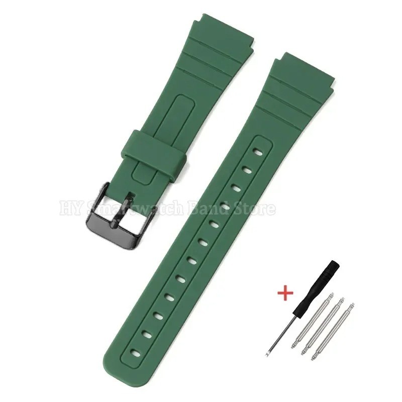 18mm Silicone Soft Watch Strap for Casio F91W F105/108 A158/168 W800H SGW400 AE1