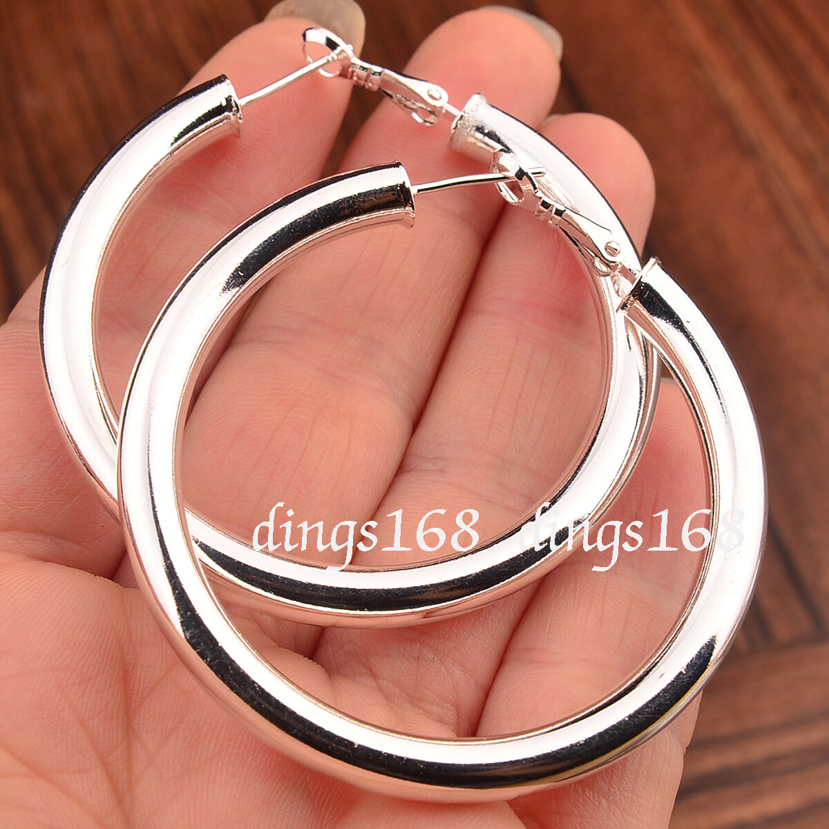 Designer Inspired Solid 925 Sterling Silver Classic 5mm thick Tube Hoop Earrings