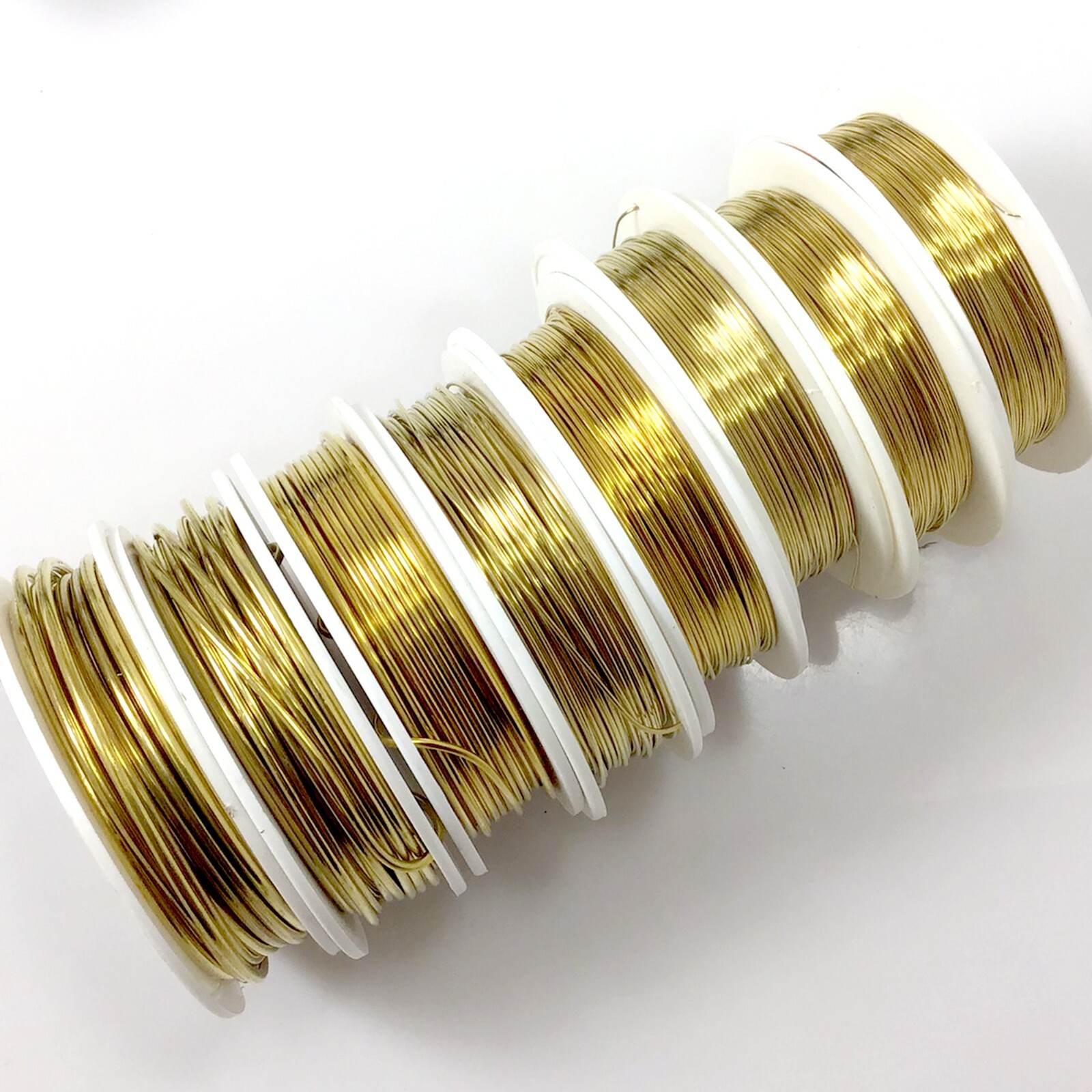 Zebra Wire Coated Gold Round 12,14,16,18,20,22,24,26,28 Gauge Jewelry Making