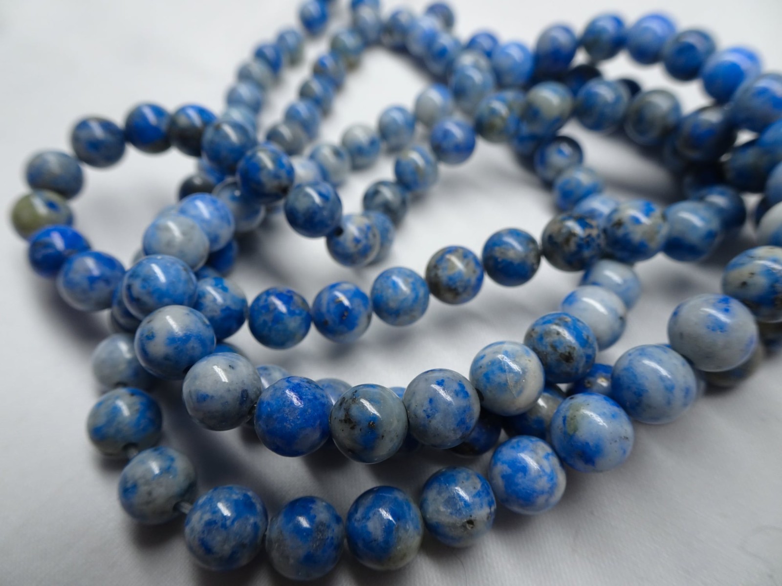 16″ Strand Natural Lapis Stone Beads 6-6.5mm Smooth Round A824 DNG