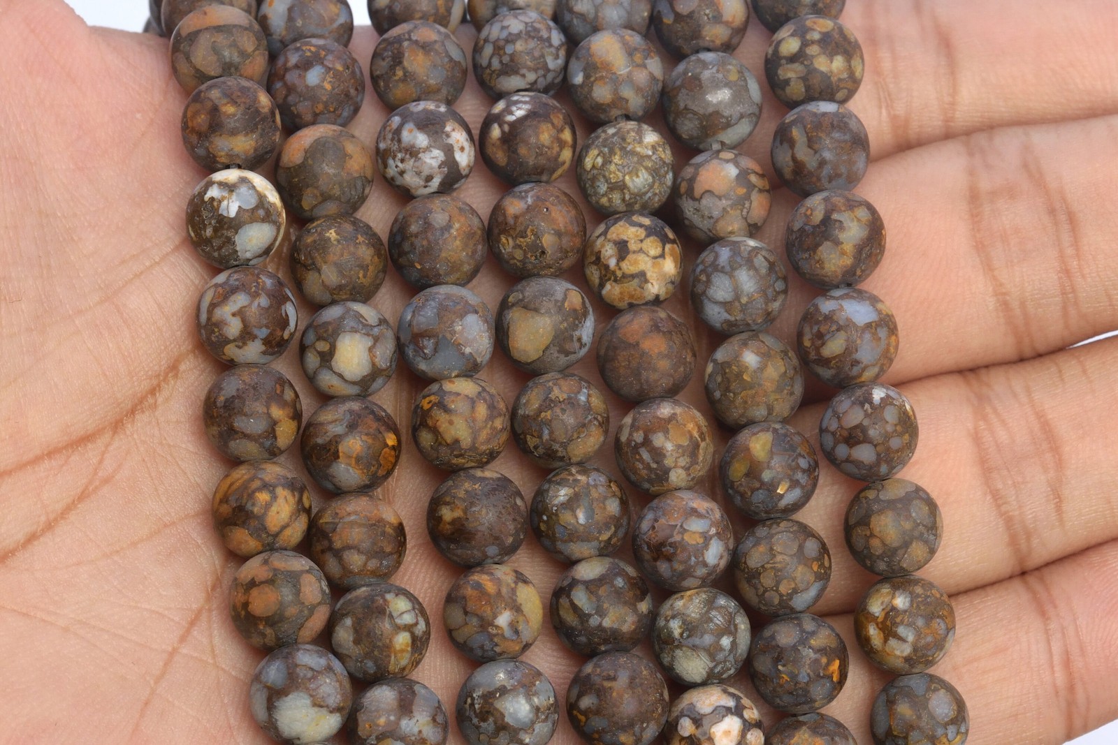 Matte Brown Opal Beads AAA Natural Gemstone Round Loose Beads 8MM 10MM 12MM