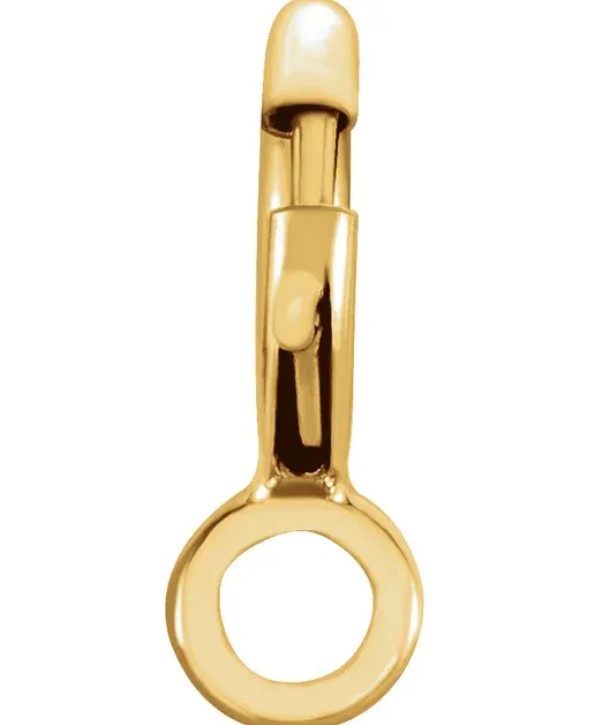 6mm STANDARD WEIGHT 14k Yellow Solid Gold 5.9mm Spring Ring Clasp CLOSED Jump