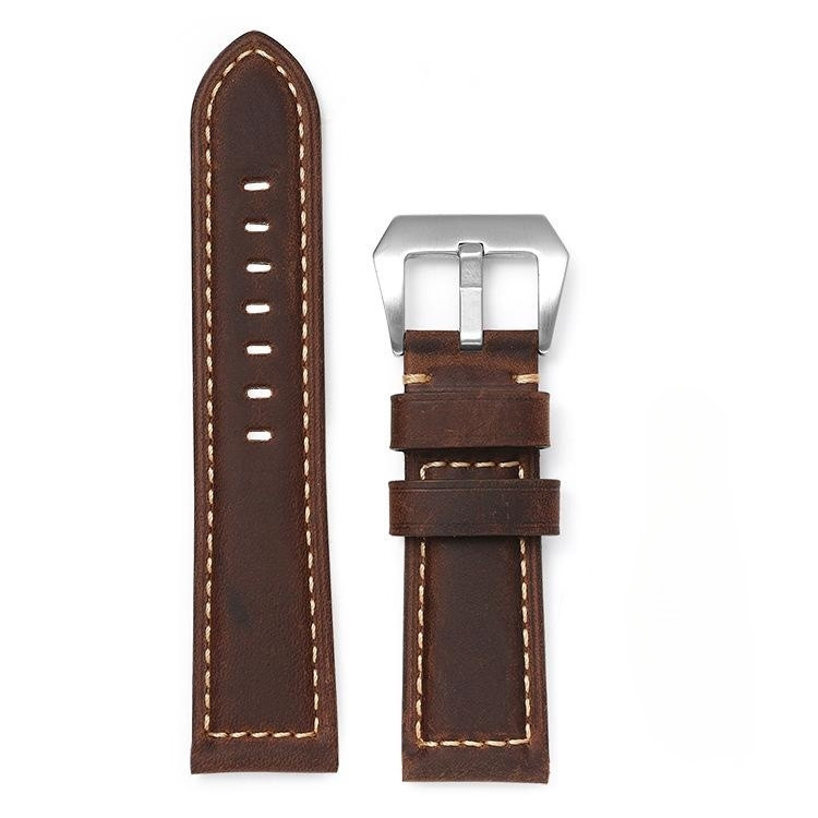 11mm Vintage Style Brown Leather Watch Band Quick Release Strap Regular