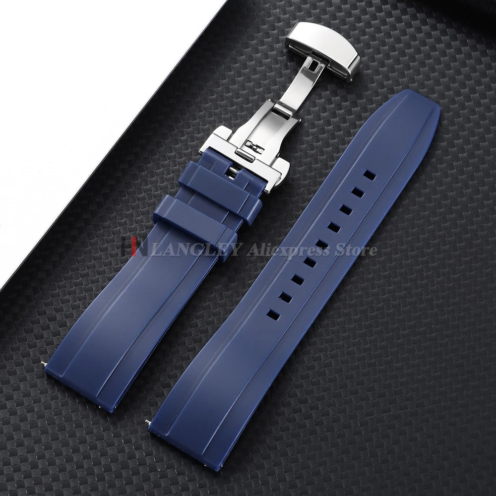 Quick Release Silicone Rubber Watch Strap 18mm 20mm 22mm 24mm Sport Band