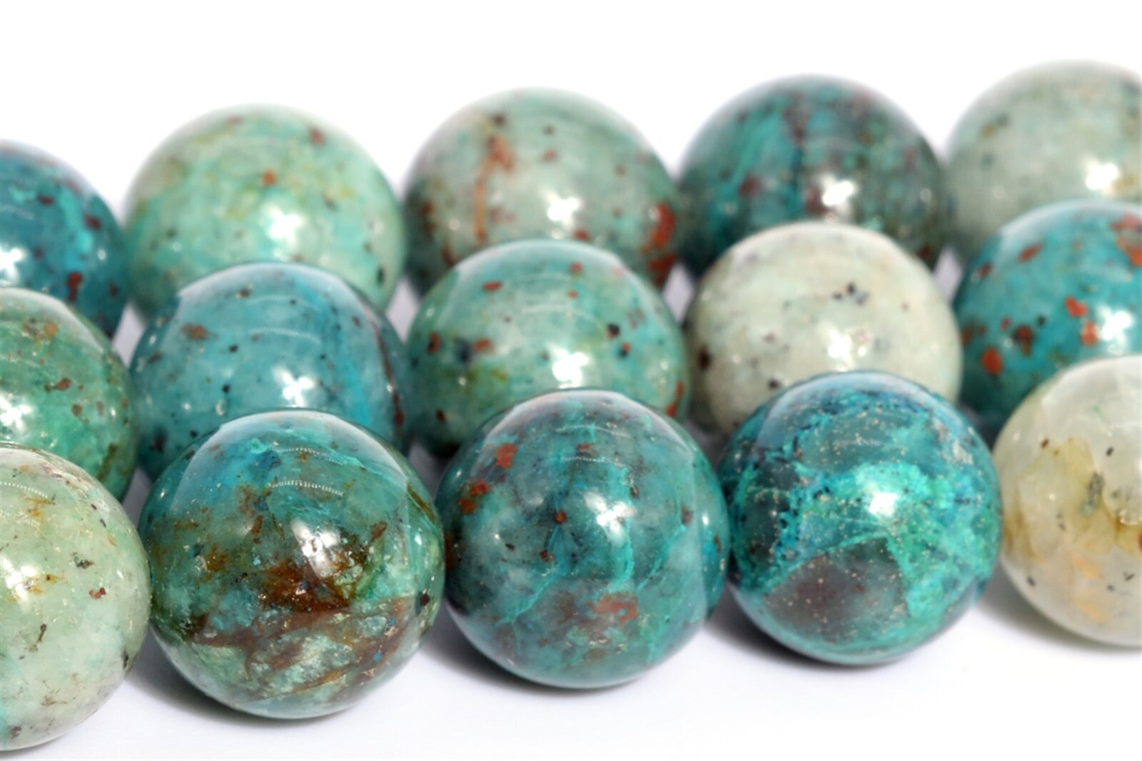 11MM Genuine Natural Green Chrysocolla Beads Grade A Round Loose Beads