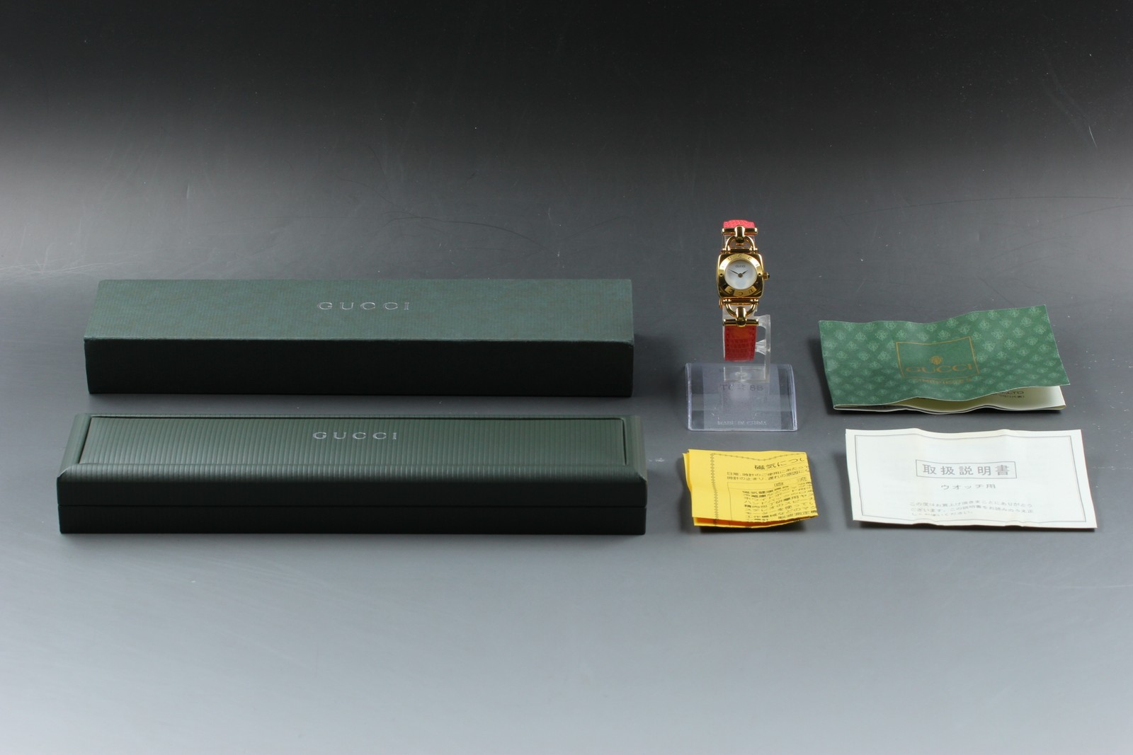 [Near MINT Full Set Box ] Gucci 6300L Horsebit 22mm White Gold Qz Women’s Watch