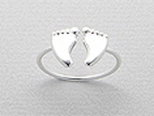 0.7g Solid Sterling Silver Adorable & Adjustable 10mm Wide Feet Toe Ring
