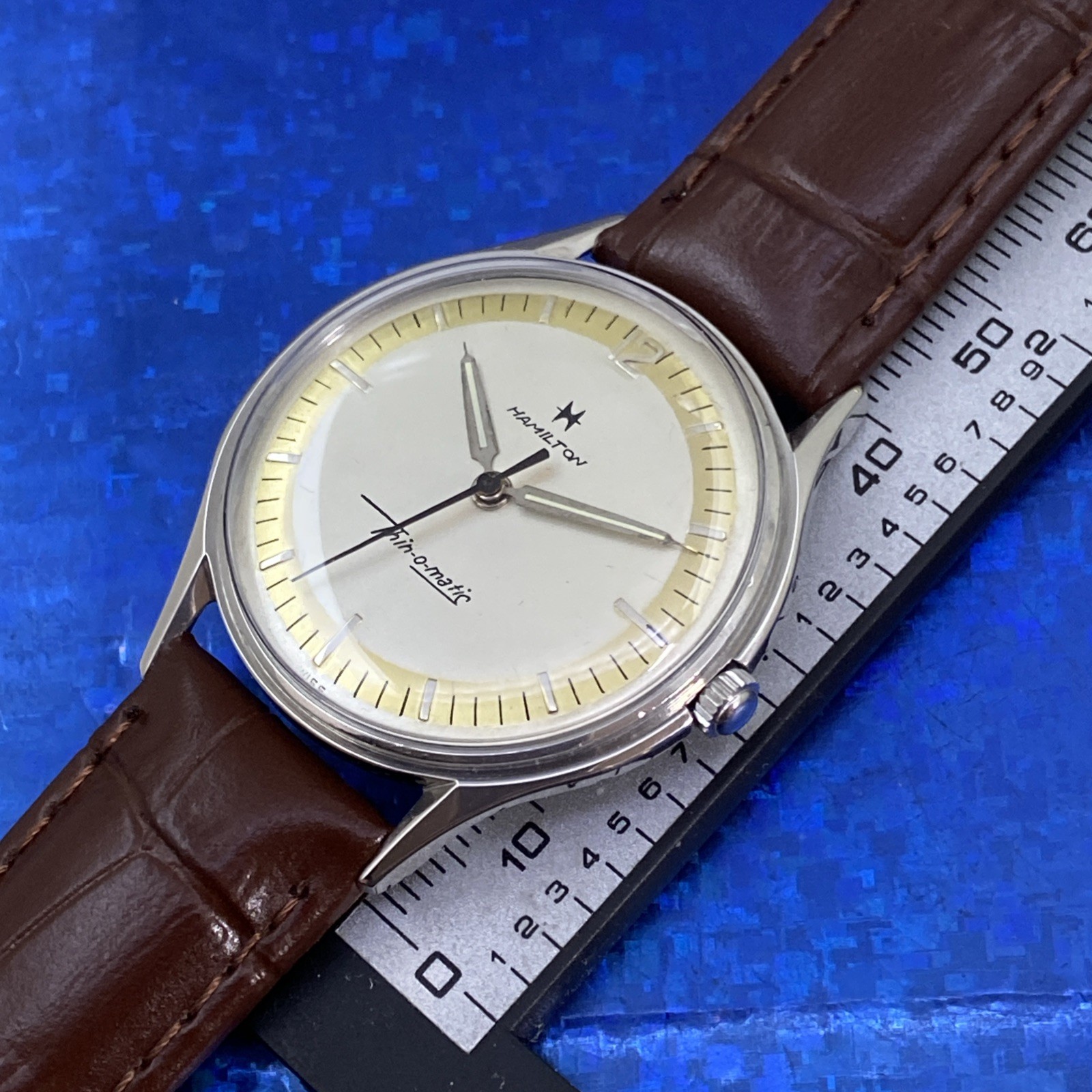 Vintage 1960’s Mans HAMILTON Thin-O-Matic Stunning Dial Serviced 1 Year WARRANTY