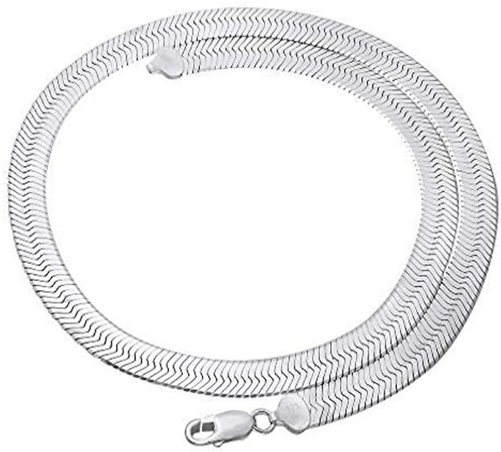 Italian Made 925 Solid Sterling Silver 5.5MM Herringbone Chain Bracelet 7″-10″