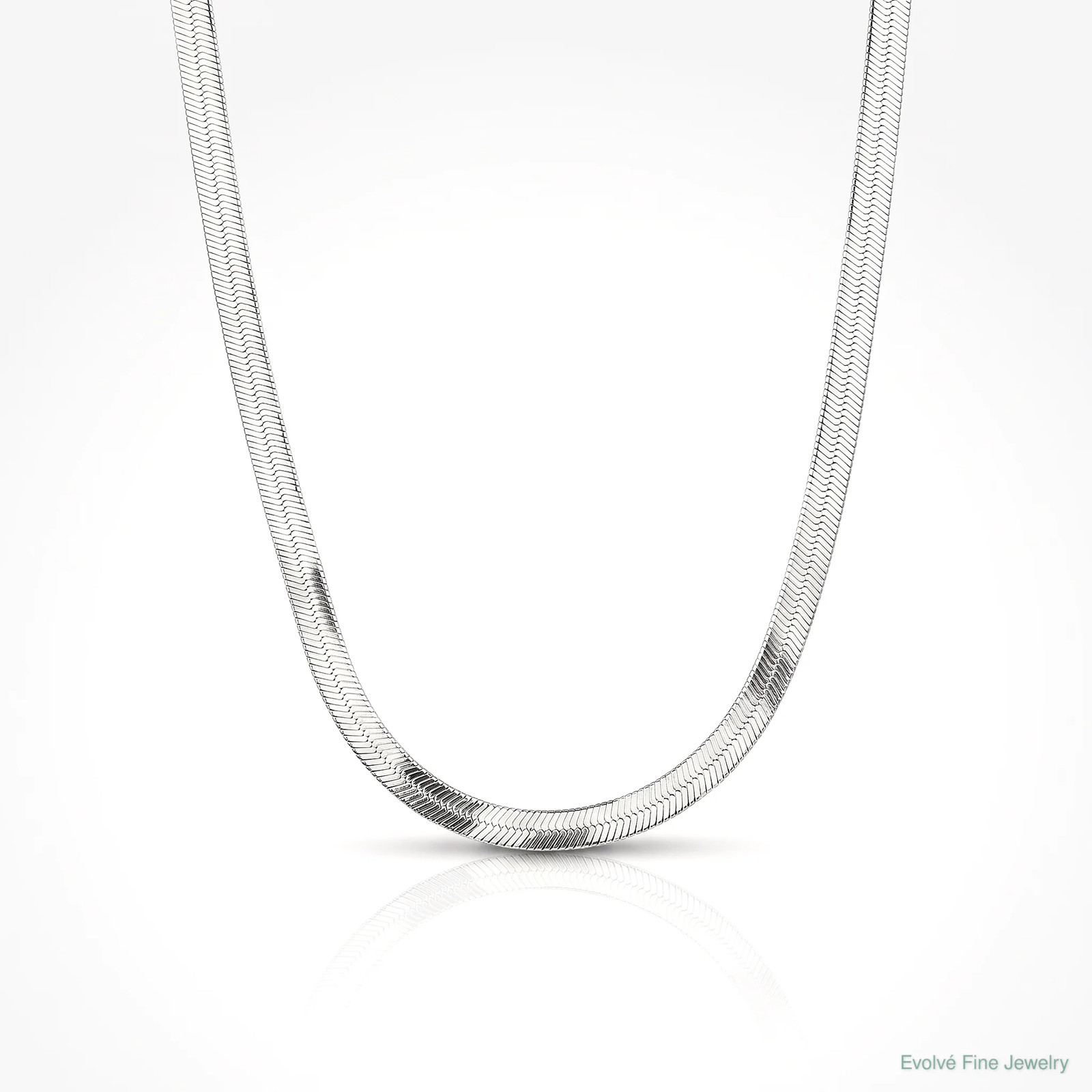 Sterling Silver 3.5mm Magic Herringbone Chain Necklace 16″-24″