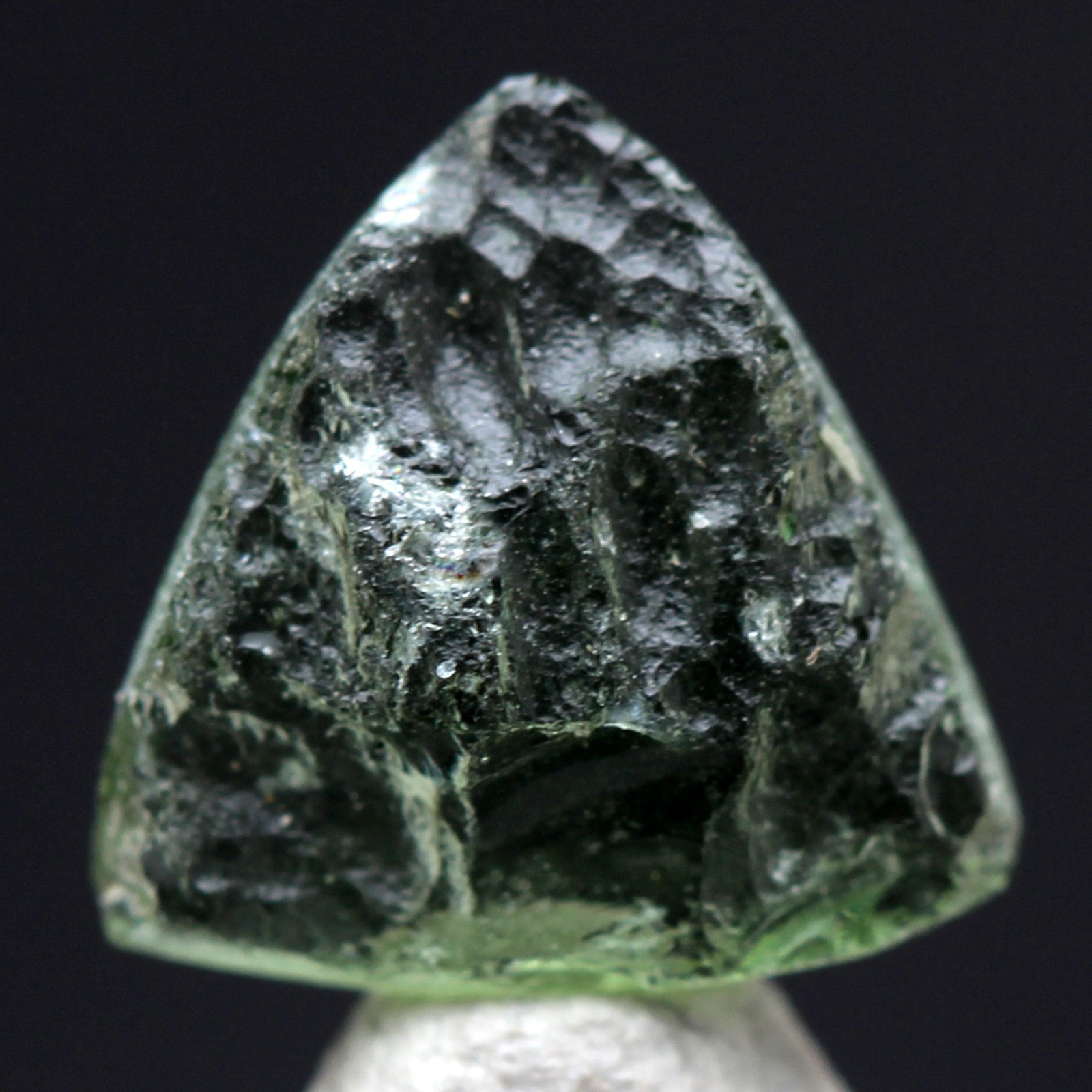 FACETED MOLDAVITE Meteorite Tektite Mineral Specimen Natural Gem US Seller IMCA#