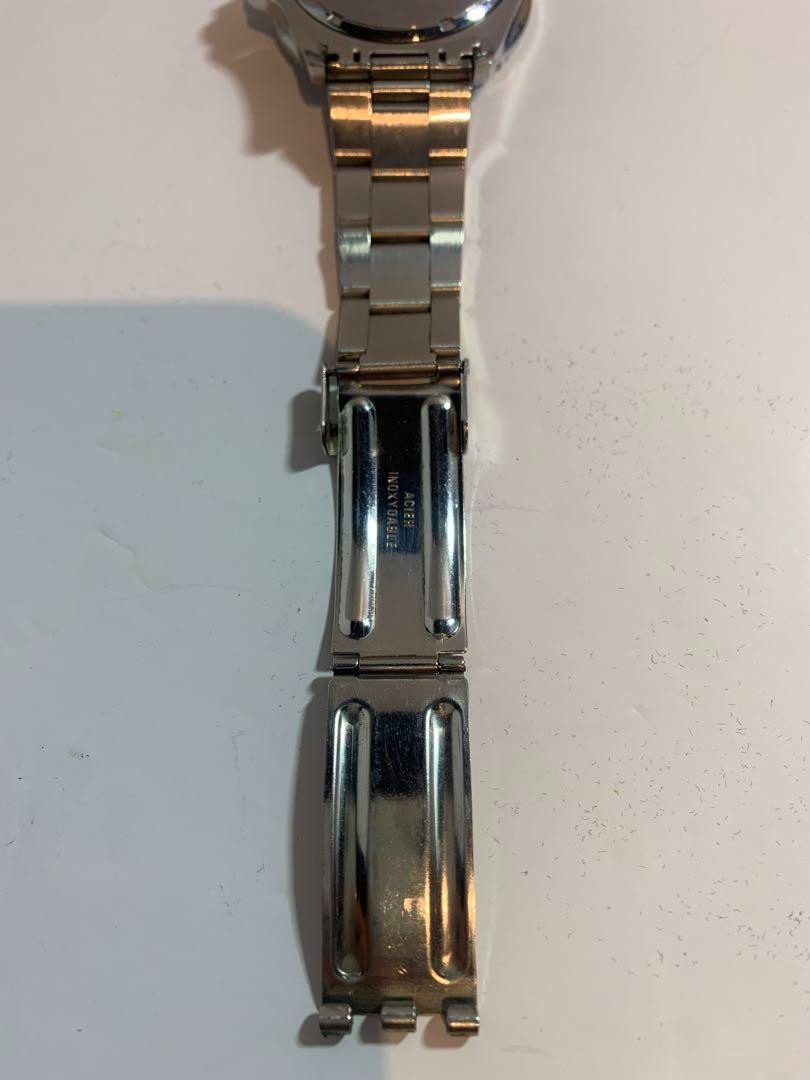TECHNOS Quartz SUPER DIVER 200m Black Dial Water Resistant 20ATM Used Watch
