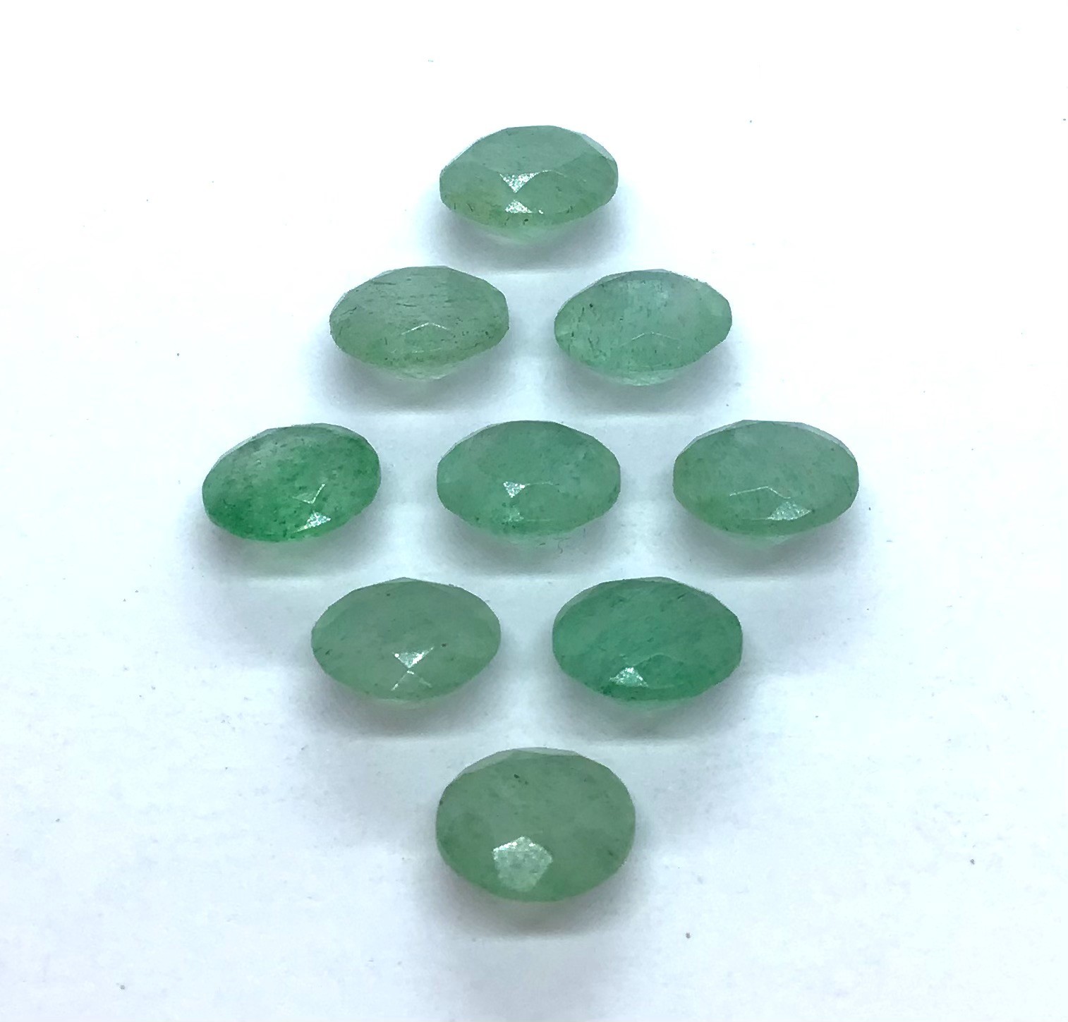 AAA Loose Gemstone Natural Green Strawberry Quartz Round Cut For Making Jewelry