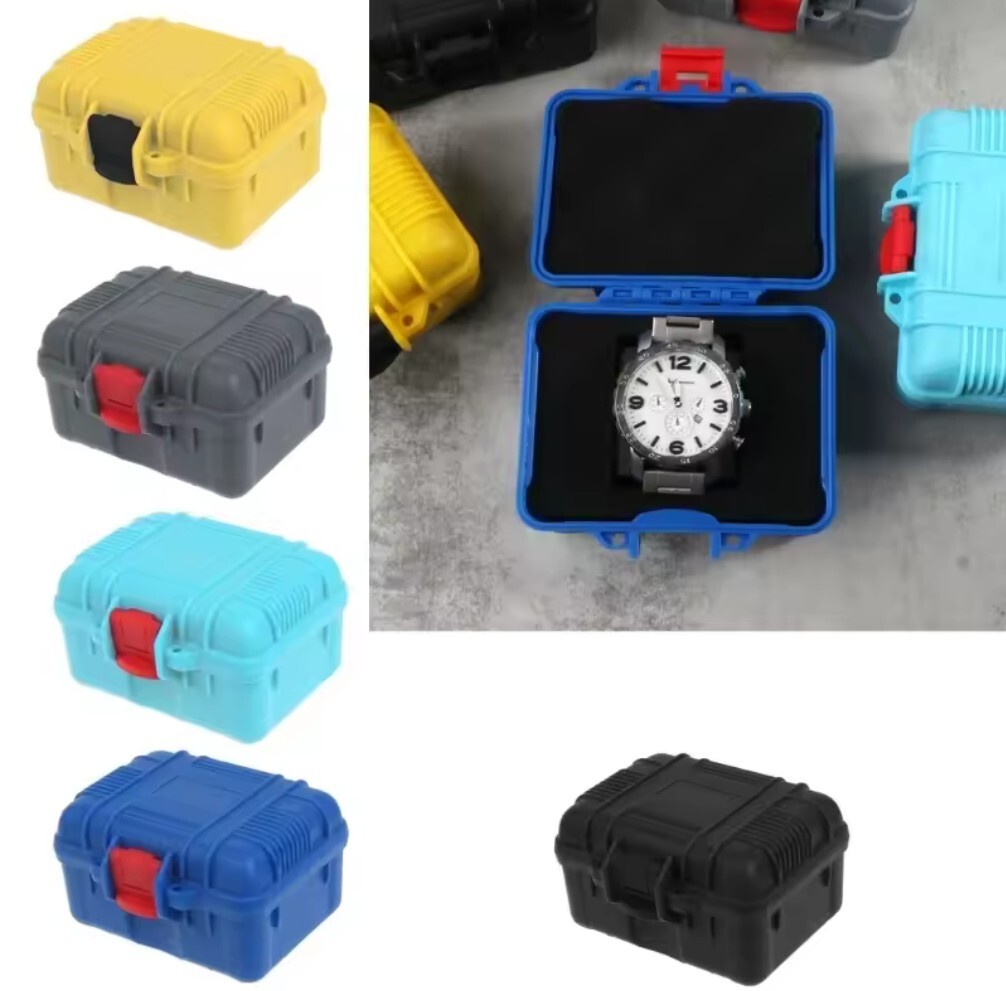 Travel Protective Watch Case / Box – Single Solid ABS Shockproof – Black