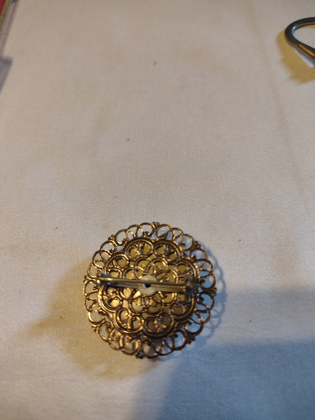 Vintage! Edelweiss Pressed Flower Brooch & Keychain Germany Souvenir