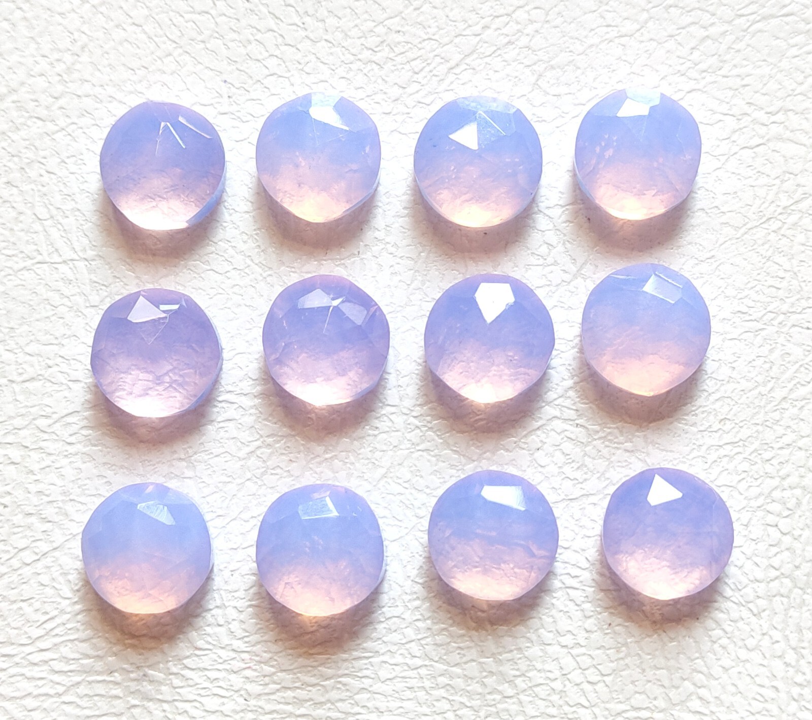 Adorable Lavender Quartz Rose Cut Round Shape Gemstone Cabochon, Loose Gemstone