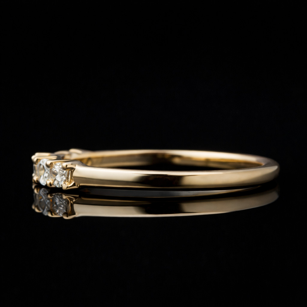 Round & Baguette Lab Grown Diamond Wedding Band, 925 Silver Matching Band