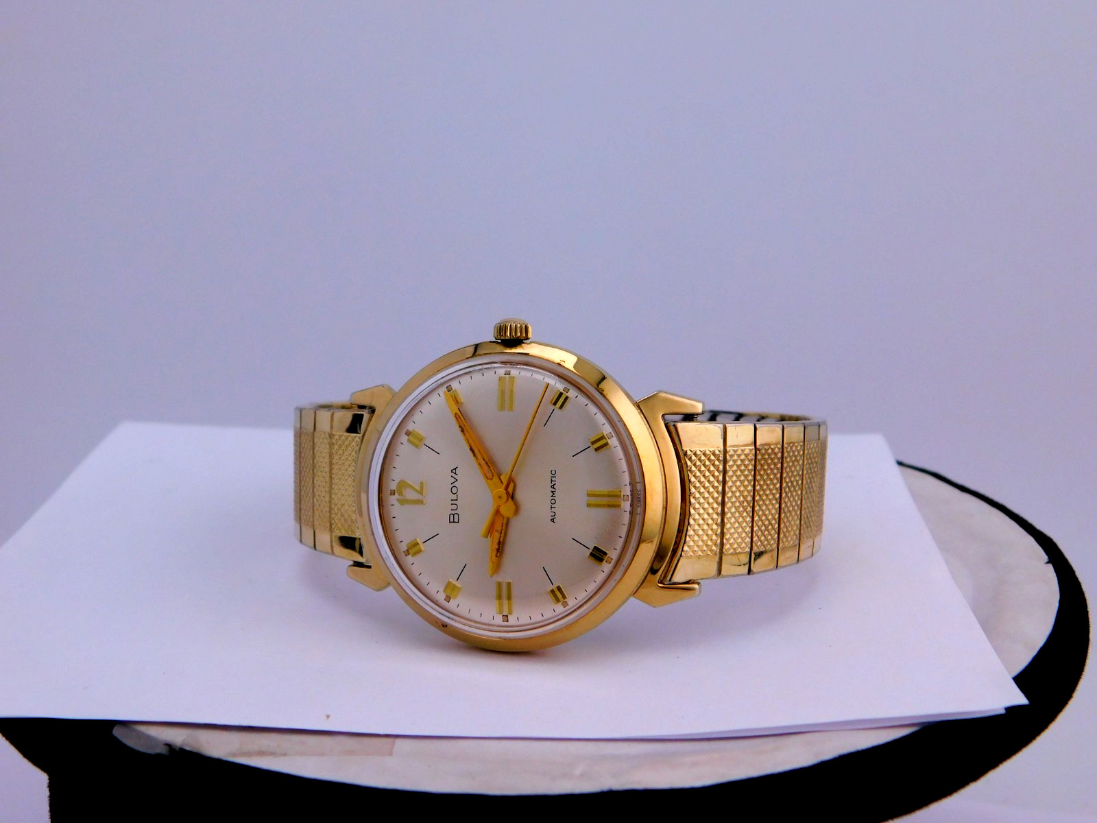 VINTAGE BULOVA JET CLIPPER “T” 17J AUTO 10K RGP MENS WRISTWATCH SERVICED C.1969