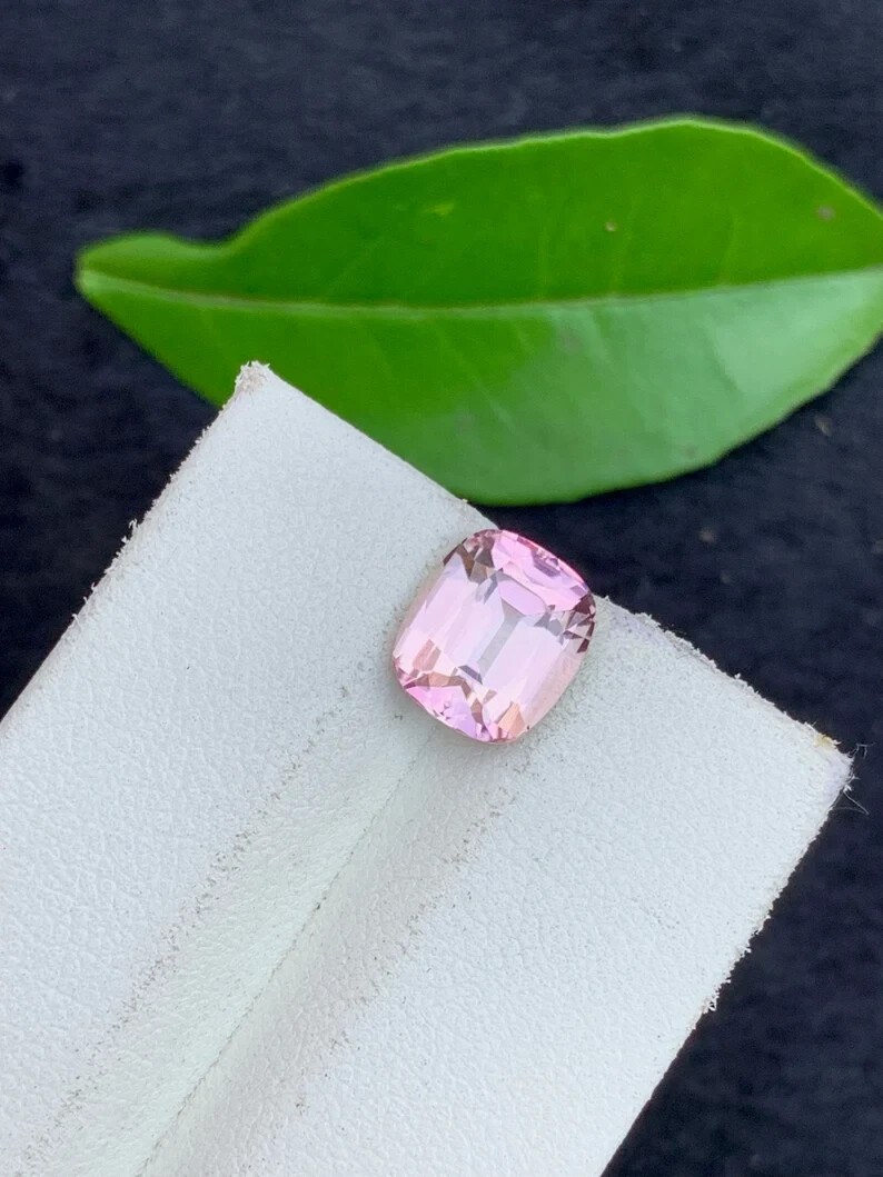 2.85 CT Natural Baby Pink Tourmaline – Cushion Cut Gemstone for Ring Making