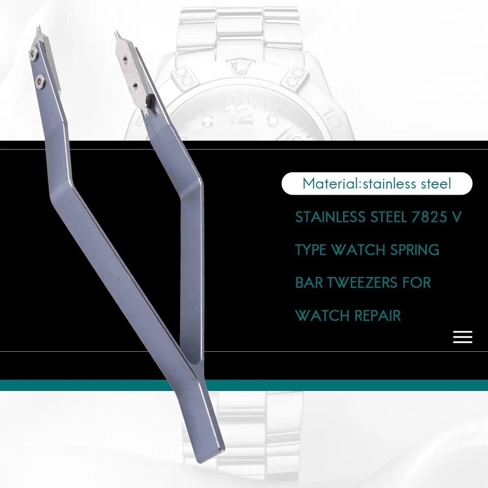 Watchmaker Spring Bar Lug Remover Tweezers Watch Repair Tool Fits Rolex Watches