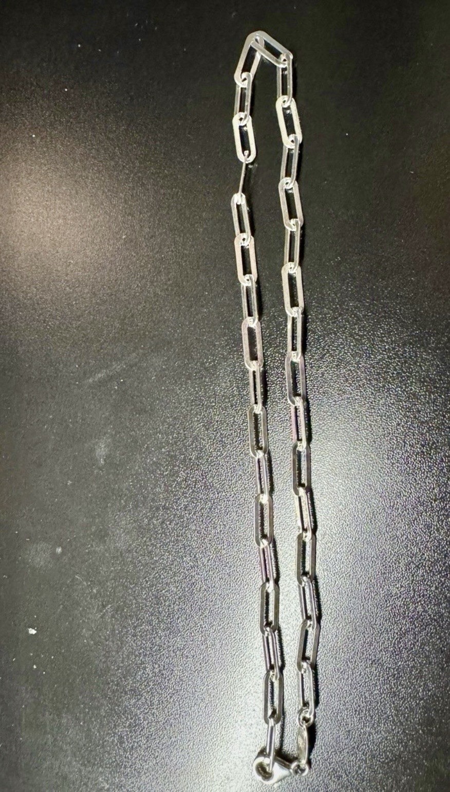 Paolo Romeo Sterling Silver 925 Paperclip Chain Necklace 16 Inch 11.5g