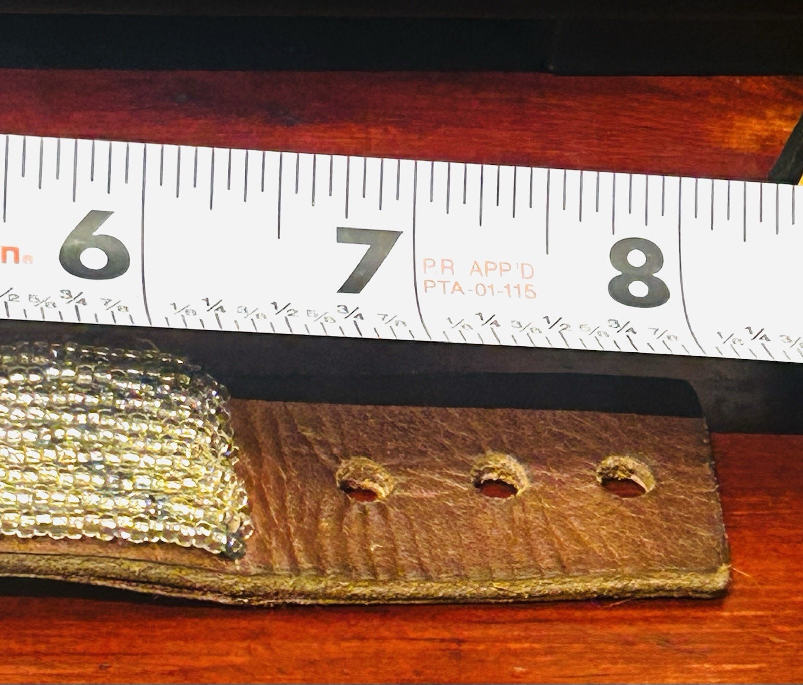Beaded Silver And Slate Medium Width Ombré Leather Cuff Made In Tanzania