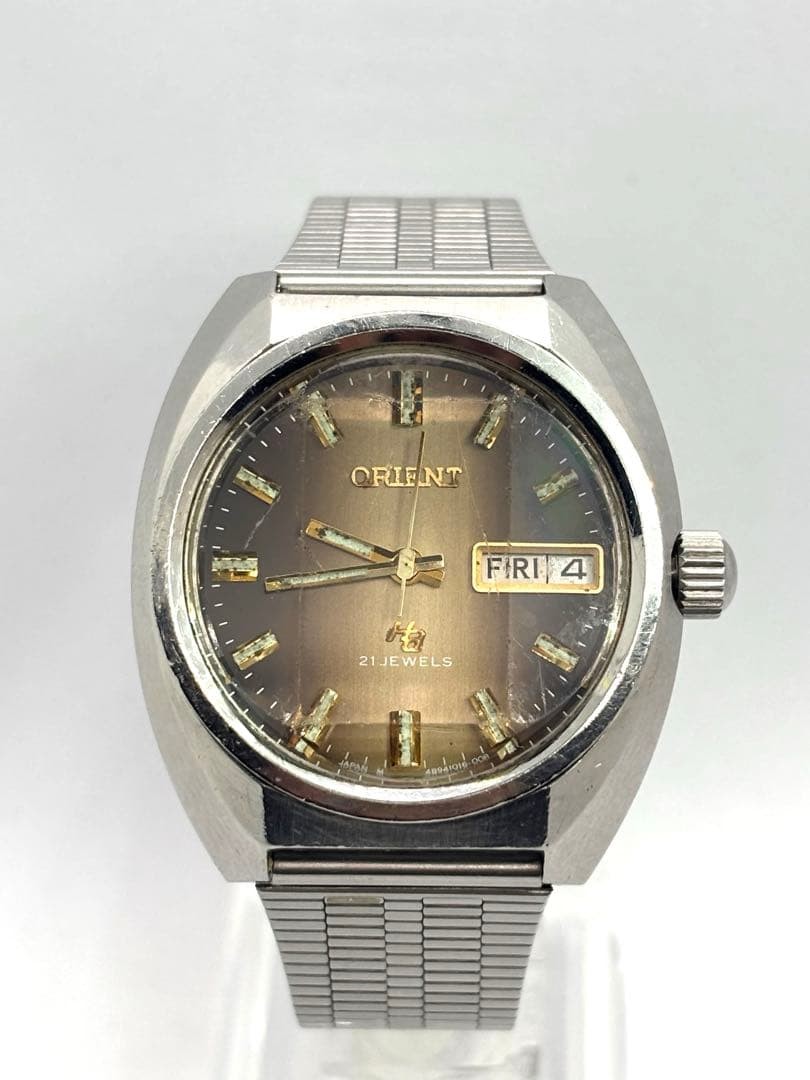 Working Item ORIENT Automatic Self Winding Wristwatch Brown Color