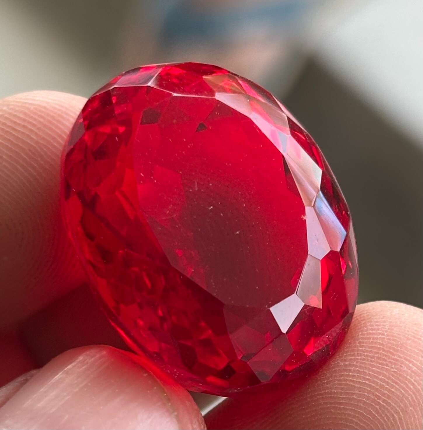 205 CT BIG SIZE Natural Certified Blood Red Ruby Oval Cut Loose Gemstone