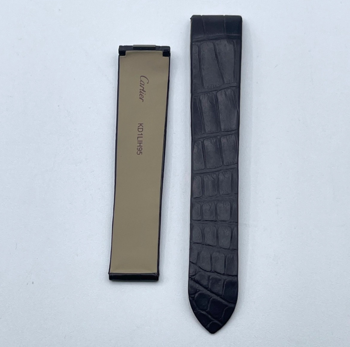 Cartier Santos Dumont Brown Alligator Strap KD1LIH95 18.5/16mm