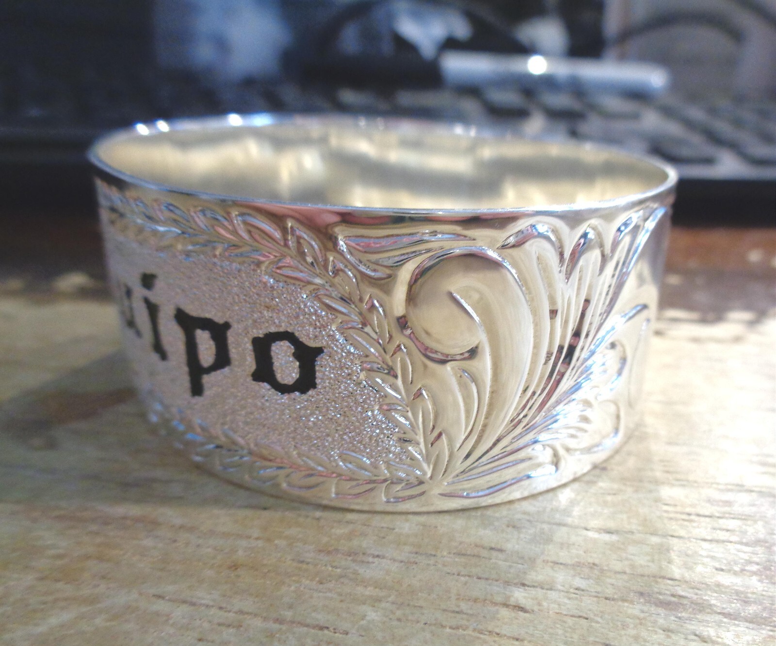28MM 925 STER SILVER-FILLED COPPER HAWAIIAN KUUIPO SWEETHEART QUEEN EMMA BANGLE