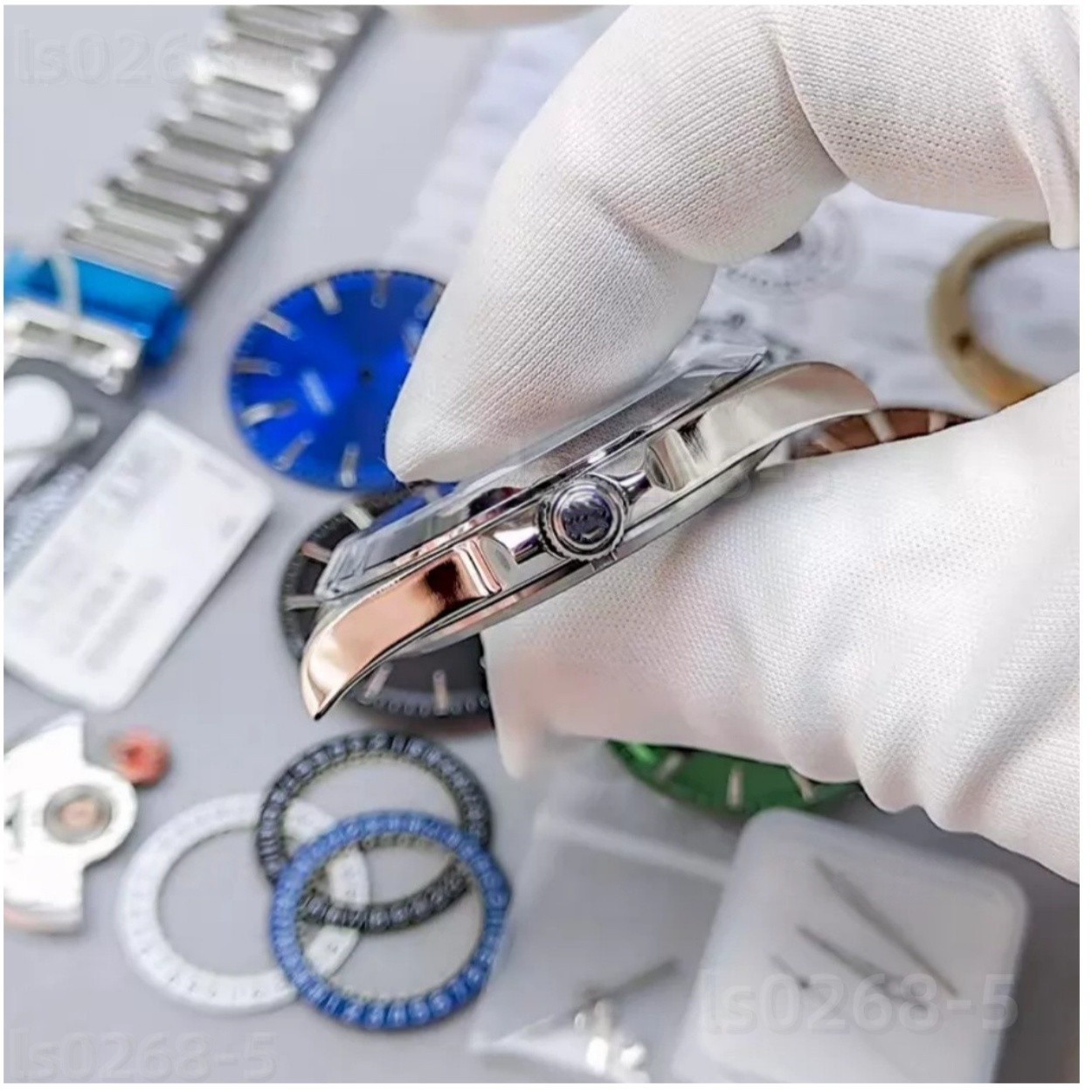41mm stainless steel kit + dial + hands + watch strap For 2824/2892