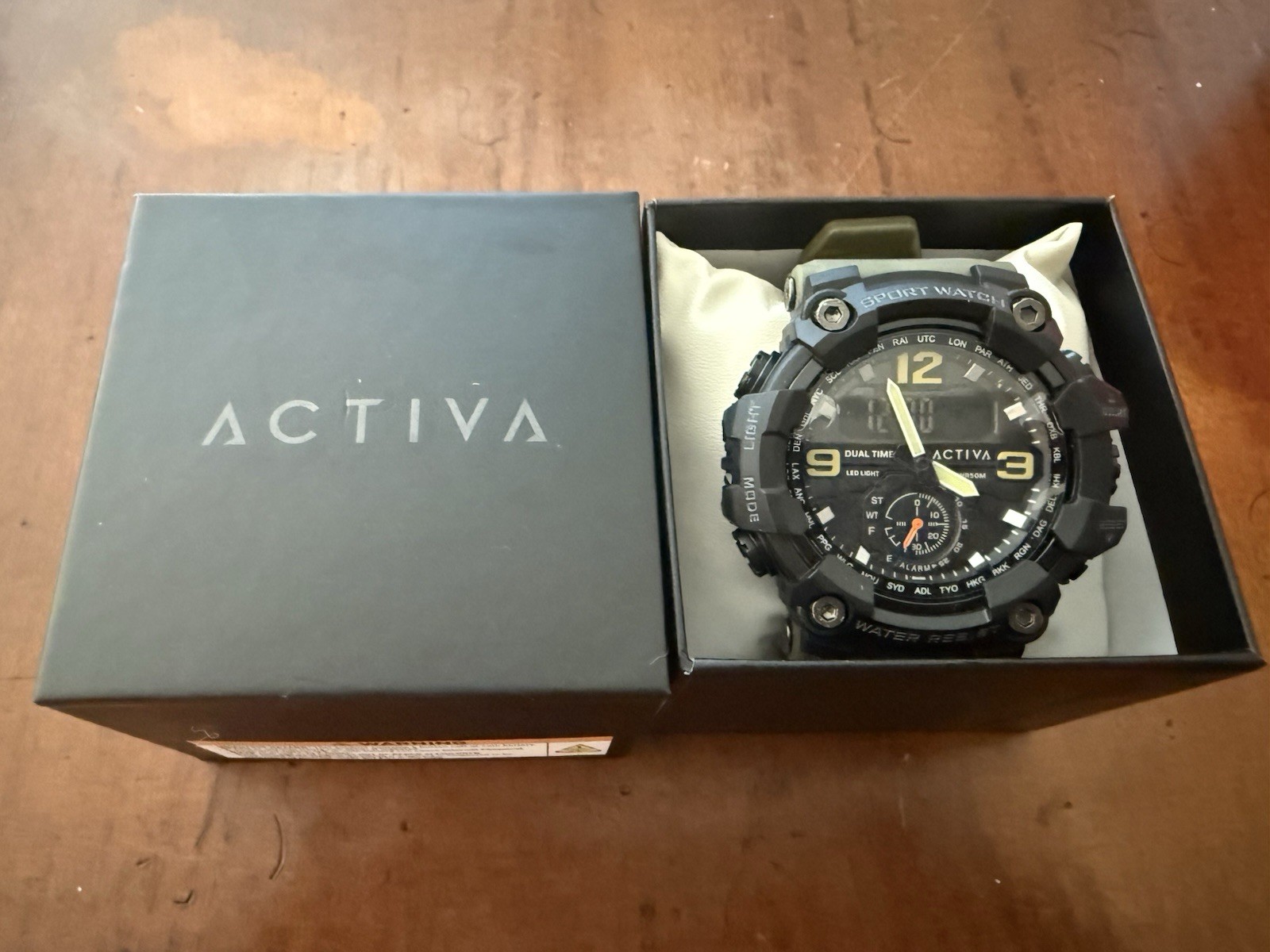 Activa x Invicta Blackops Digital Watch Men 56mm Army Green (ACW1637-002)