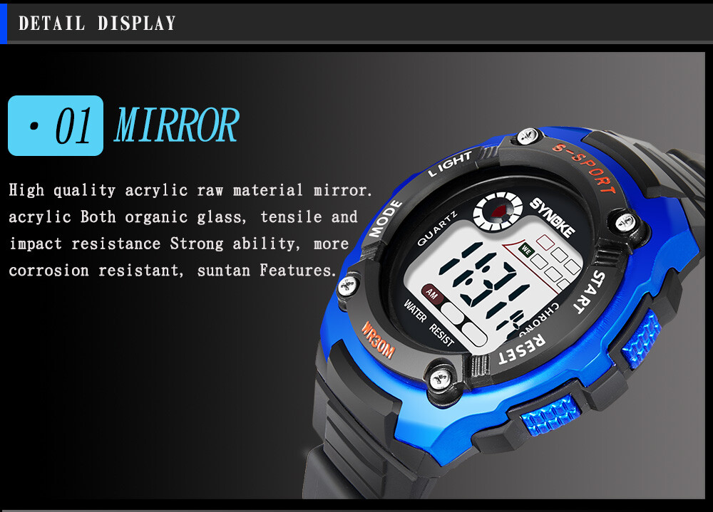 Kids Digital Electronic Watch Waterproof Children Boys Girls Sports LED Watches