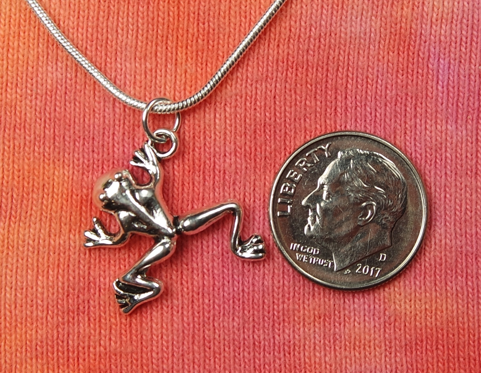 Frog Necklace, pick 16-36″ Double Sided Frog Legs Animal Anura Amphibian Jewelry