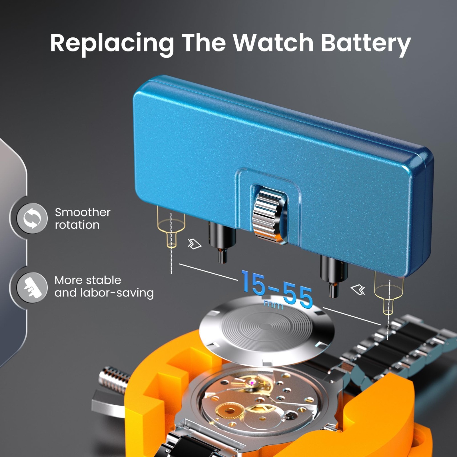 Watch Repair Kit – Battery Replacement, Link Removal, Resizing Tools & Screwdriv