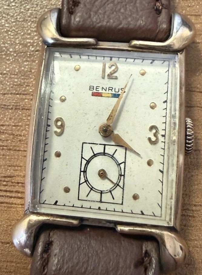 Vintage Benrus Tank Watch 10K Gold Filled Mechanical Manual Wind Runs