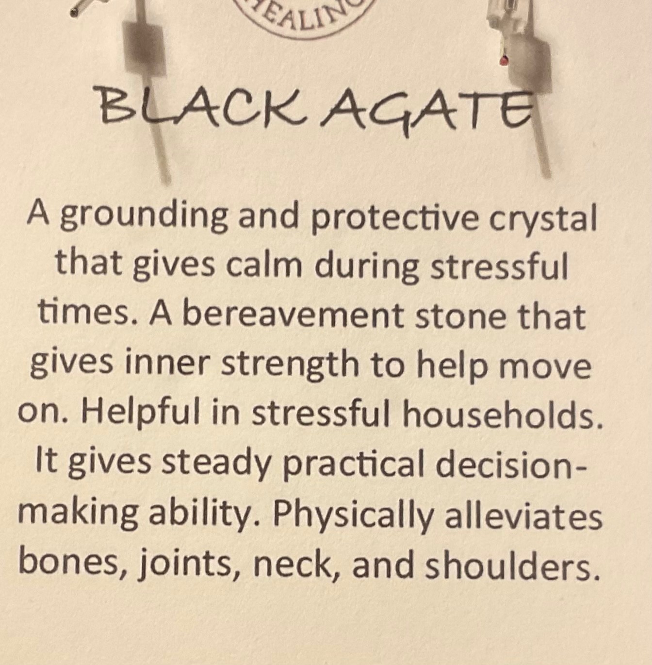 Black Agate Natural Stone dangle Earrings. Handmade, Choose Variation.