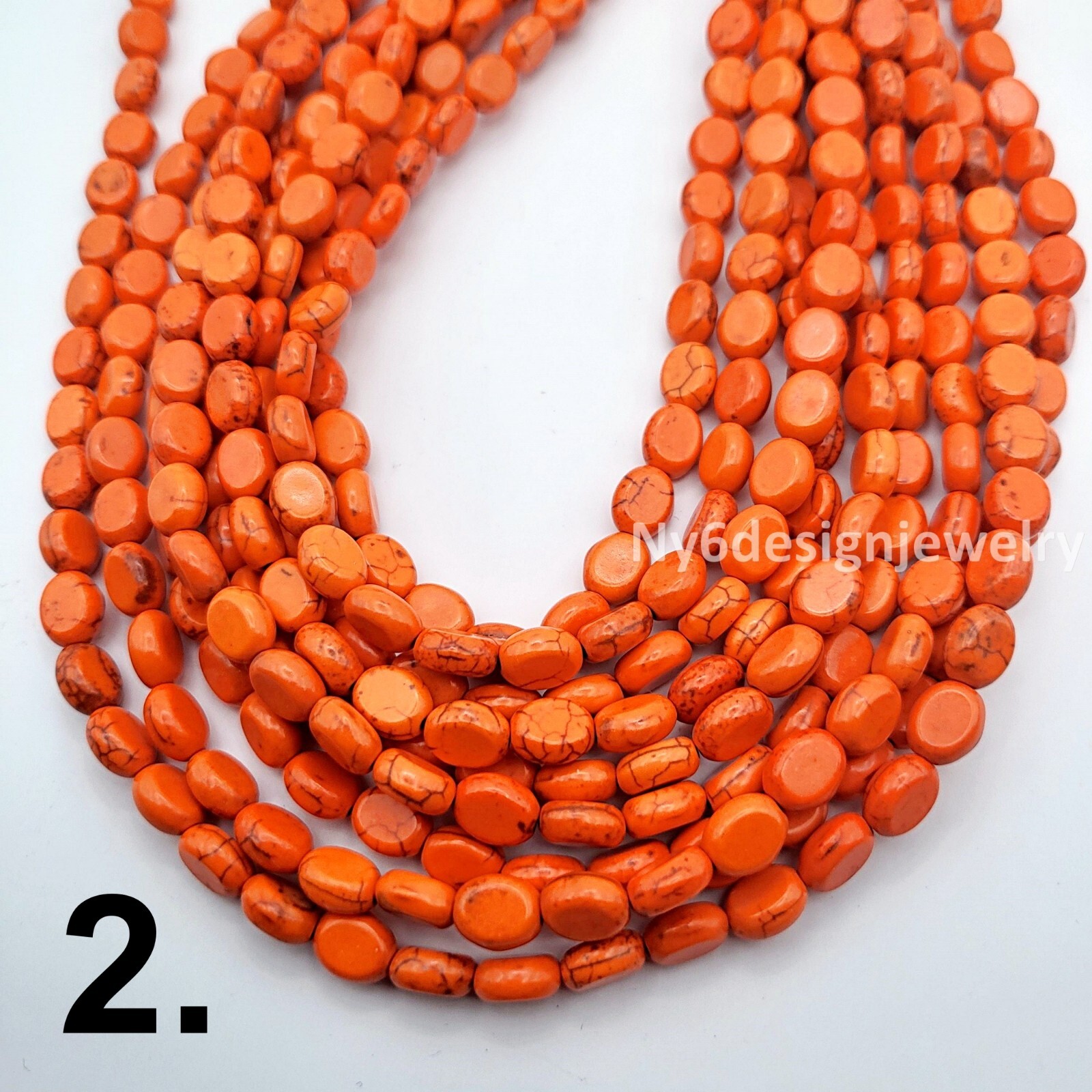 Multi Color Oval Bead AA Natural Gemstone Howlite Magnesite Turquoise Spacer 15″