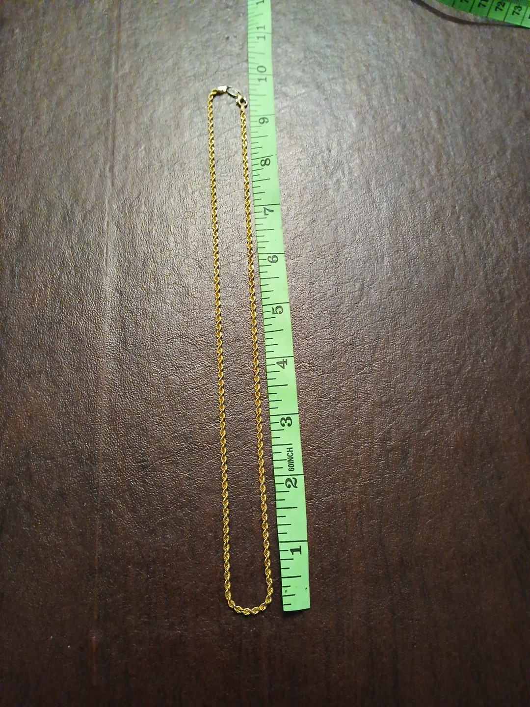 Heavy 925 And 1/10 10 Kt Gold Necklace 20 Inch Necklace Made In Peru