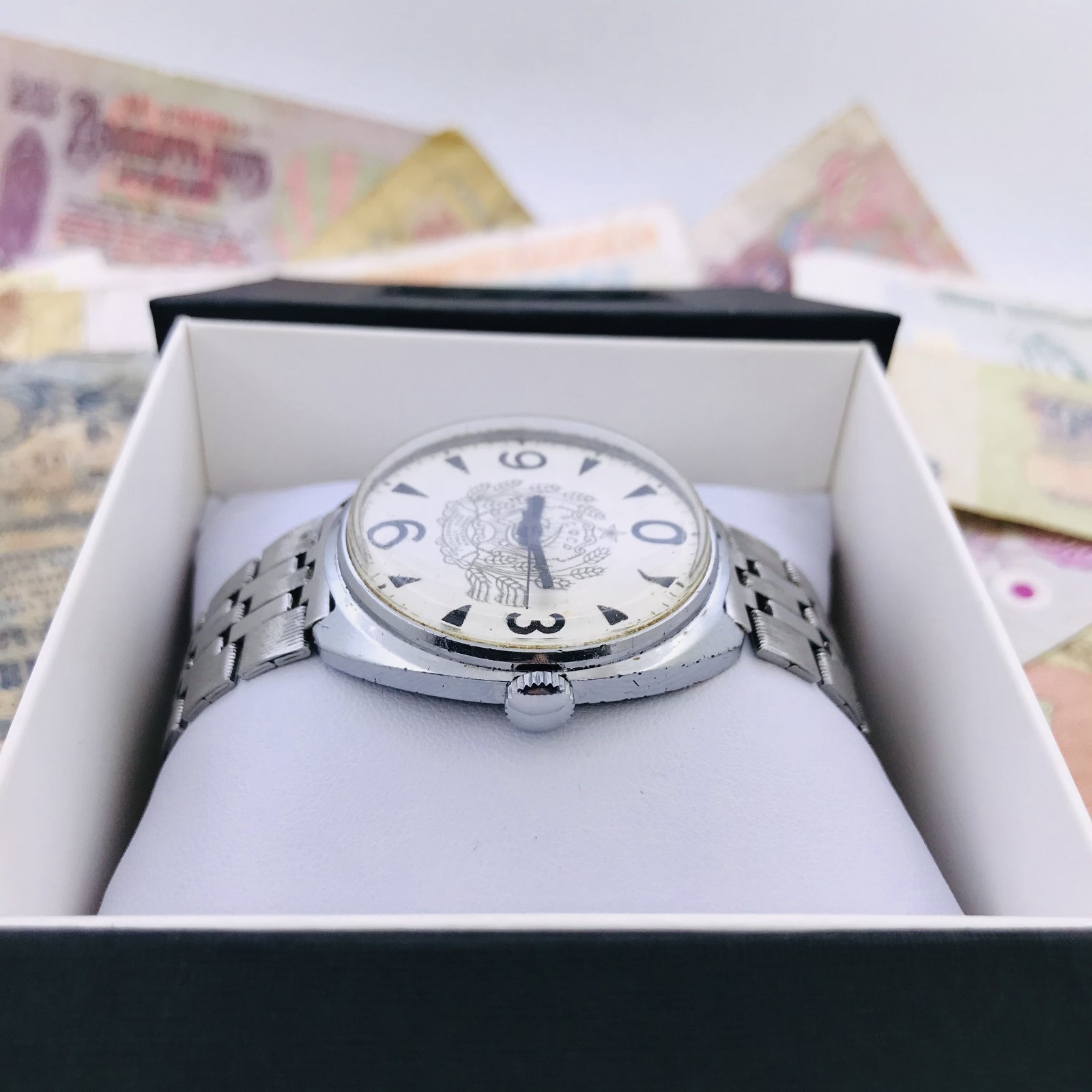 0️⃣ Rare Raketa Big Zero USSR Coat of Arms Soviet Watch 2609 USSR Service 🛠