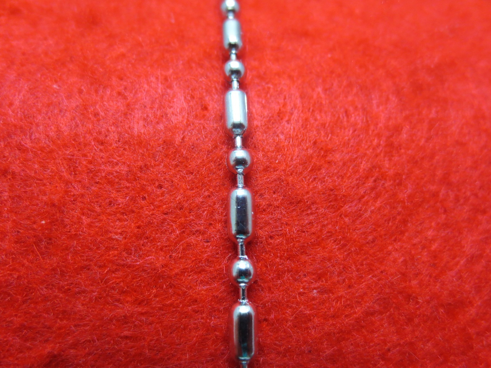 3.2mm STAINLESS STEEL SILVER BALL & OVAL CHAIN FROM 7″-48″ WITH A LOBSTER CLAW