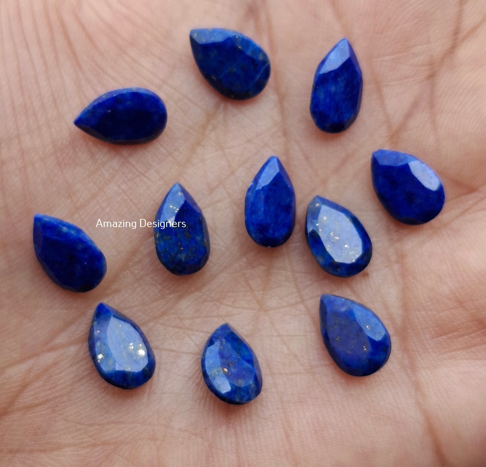 Natural Lapis Lazuli Pear Faceted Cut 5x7mm to 20x25mm Loose Gemstone