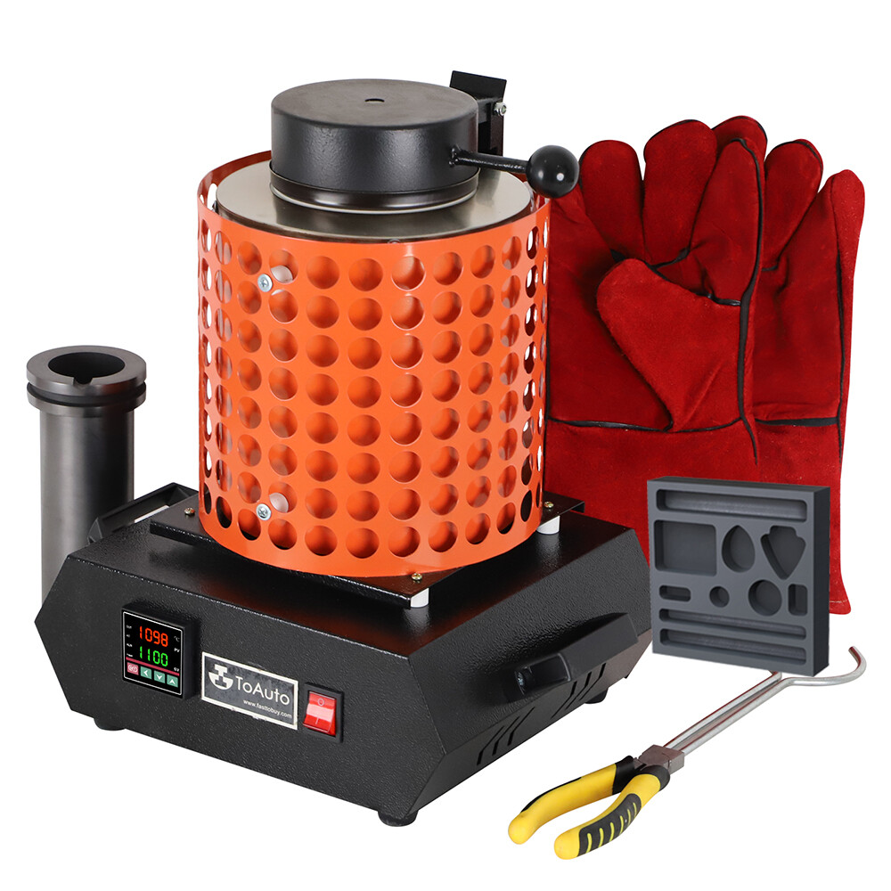 Upgraded 6.6LB Melting Smelting Furnace Kit Casting Ingot Mold Jewelry DIY Tool