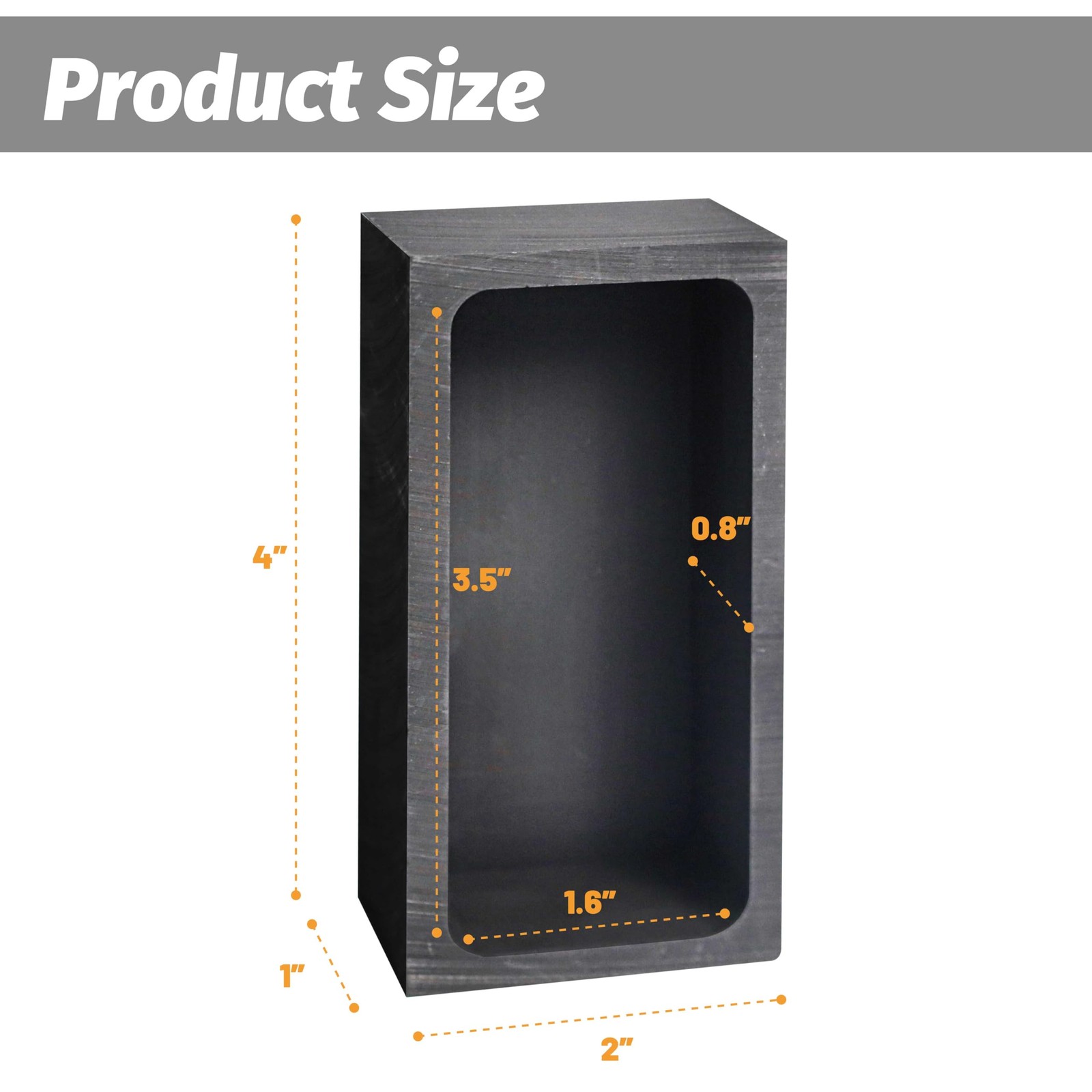 2 Pieces 1kg Graphite Ingot Molds for Casting Gold Silver Aluminum Copper Bra…