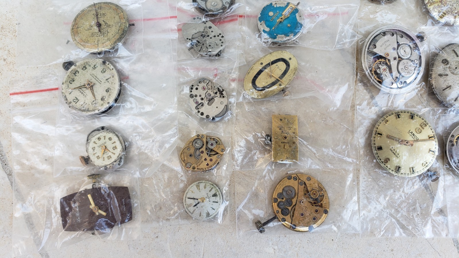 Antique Vintage Automatic Manual Wind Mixed Watch Movements- Lot Of 72 Movement