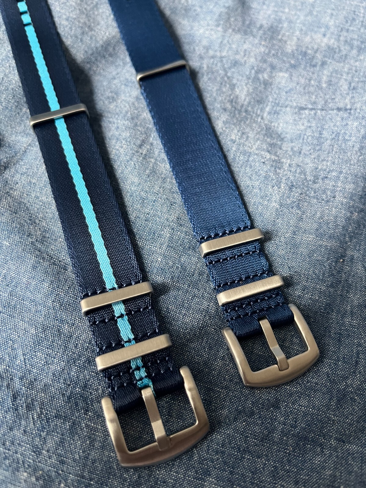 WISCASSET WATCH STRAPS Silky Sturdy Seatbelt One-Piece Military Watch Strap